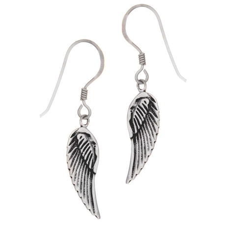 Plain Angel Wing Sterling Silver Earrings - Magick Magick.com