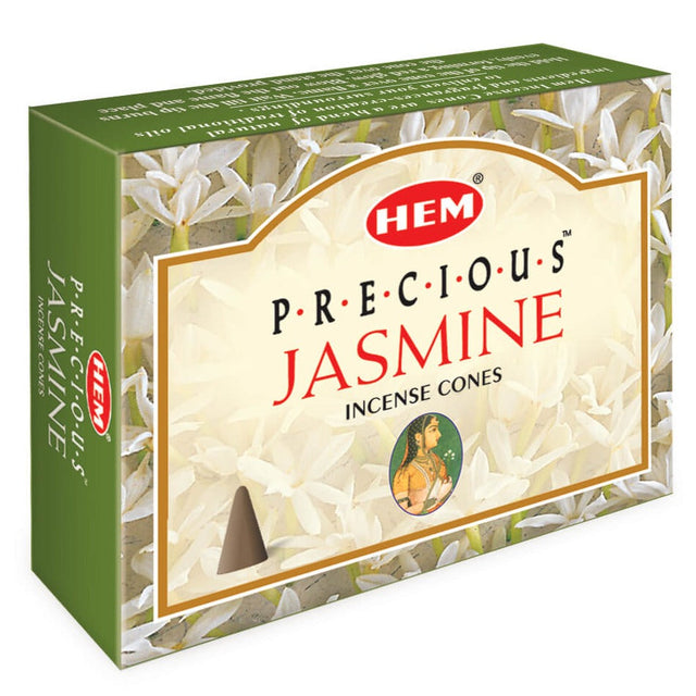 Precious Jasmine HEM Cone Incense (10 Cones) - Magick Magick.com