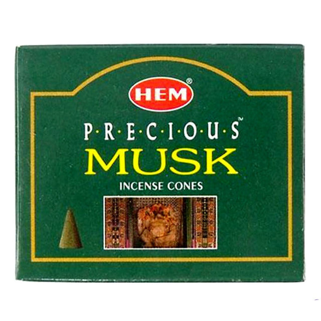 Precious Musk HEM Cone Incense (10 Cones) - Magick Magick.com