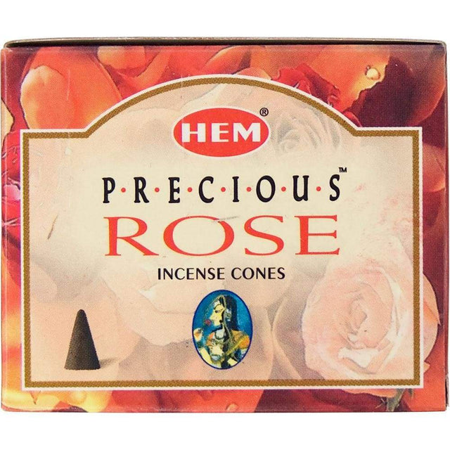 Precious Rose HEM Cone Incense (10 Cones) - Magick Magick.com