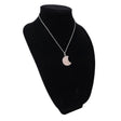 Rose Quartz Crescent Moon Gemstone Pendant - Magick Magick.com