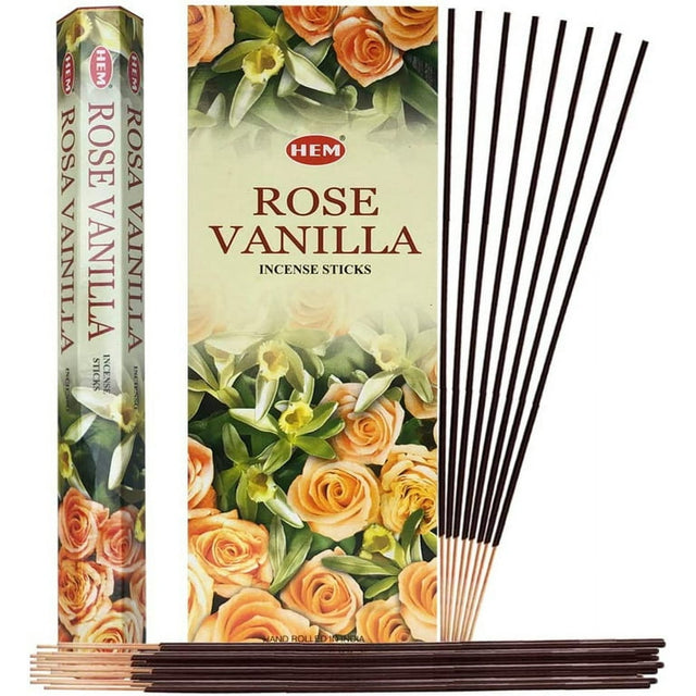 Rose Vanilla HEM Incense Stick 20 Pack - Magick Magick.com