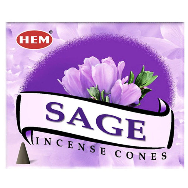 Sage HEM Cone Incense (10 Cones) - Magick Magick.com