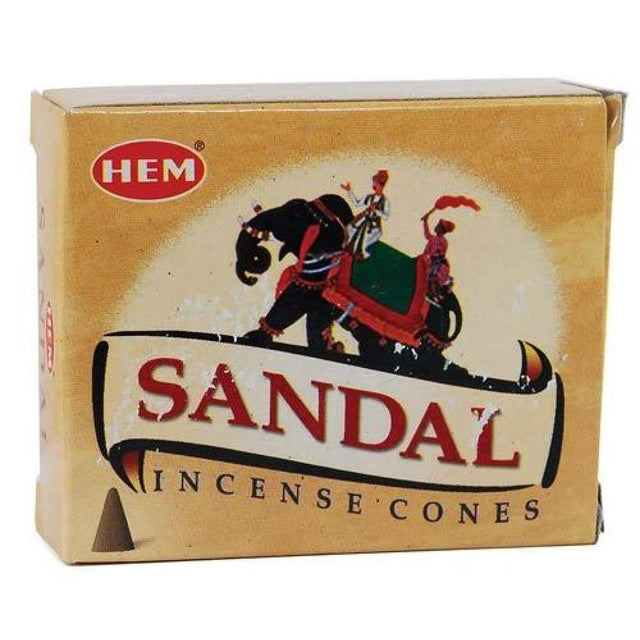 Sandal HEM Cone Incense (10 Cones) - Magick Magick.com