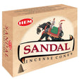 Sandal HEM Cone Incense (10 Cones) - Magick Magick.com