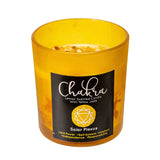 Solar Plexus Chakra Lemon Yellow Jade Crystal Candle - Magick Magick.com