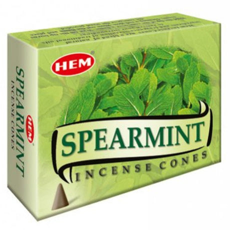 Spearmint HEM Cone Incense (10 Cones) - Magick Magick.com