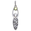 Spiral Goddess with Assorted Stone Sterling Silver Pendant - Magick Magick.com