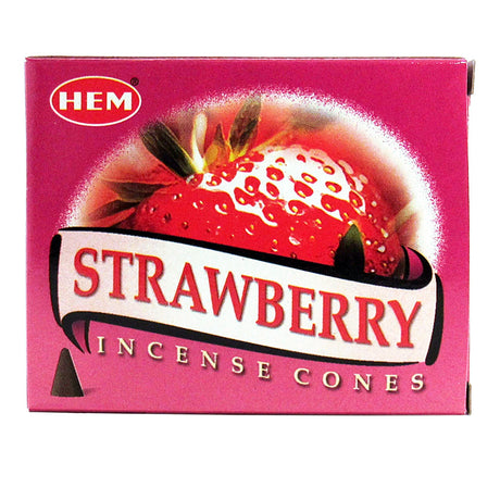 Strawberry HEM Cone Incense (10 Cones) - Magick Magick.com