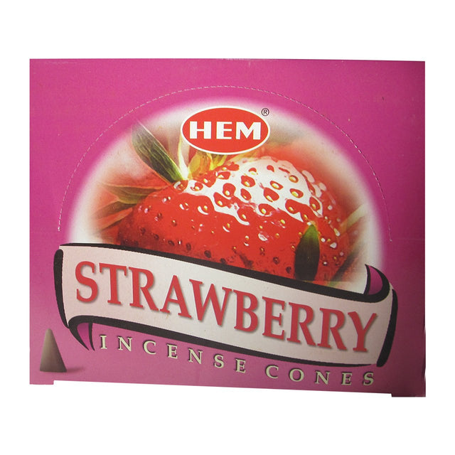 Strawberry HEM Cone Incense (10 Cones) - Magick Magick.com