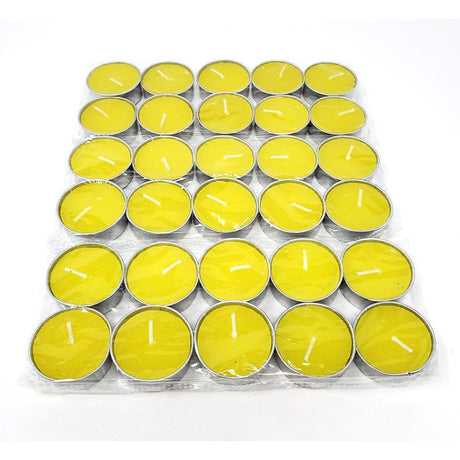 Tealight Candles - Unscented Yellow (Pack of 30) - Magick Magick.com