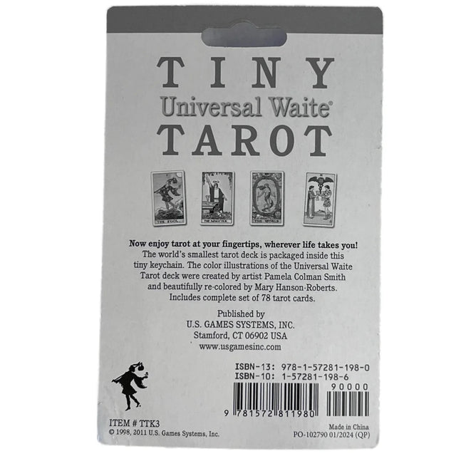 Tiny Tarot Key Chain (Universal Waite Tarot) by Mary Hanson-Roberts - Magick Magick.com