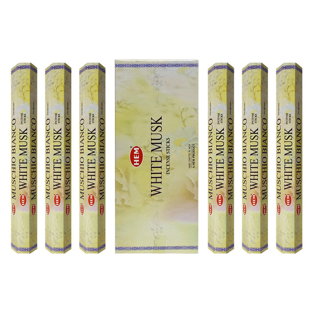 White Musk HEM Incense Stick 20 Pack - Magick Magick.com