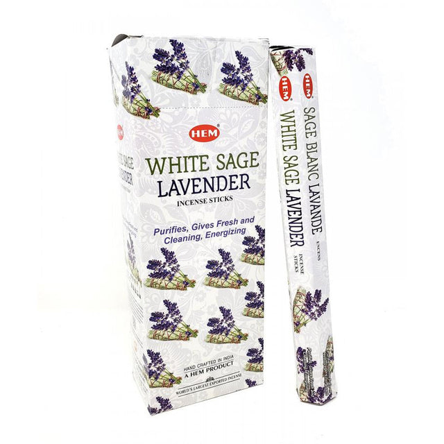 White Sage Lavender HEM Incense Stick 20 Pack - Magick Magick.com