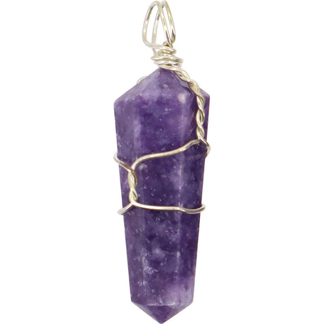 Wire Wrapped Point Pendant - Lepidolite - Magick Magick.com