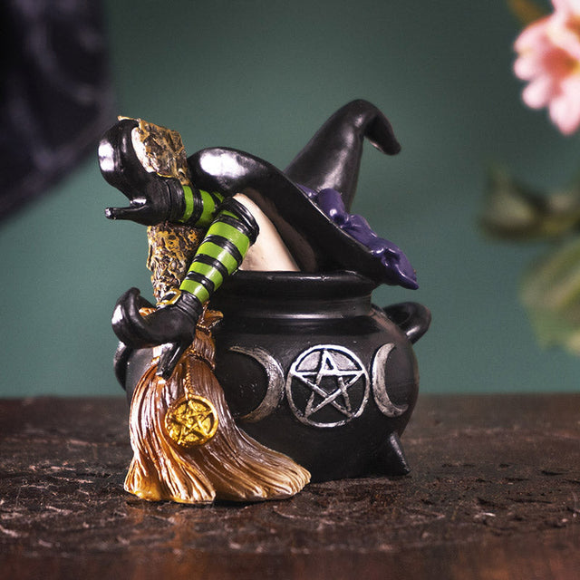 Witch in Cauldron Statue - Magick Magick.com