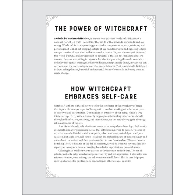 Witchcraft Coloring Book for Adults by Rockridge Press - Magick Magick.com