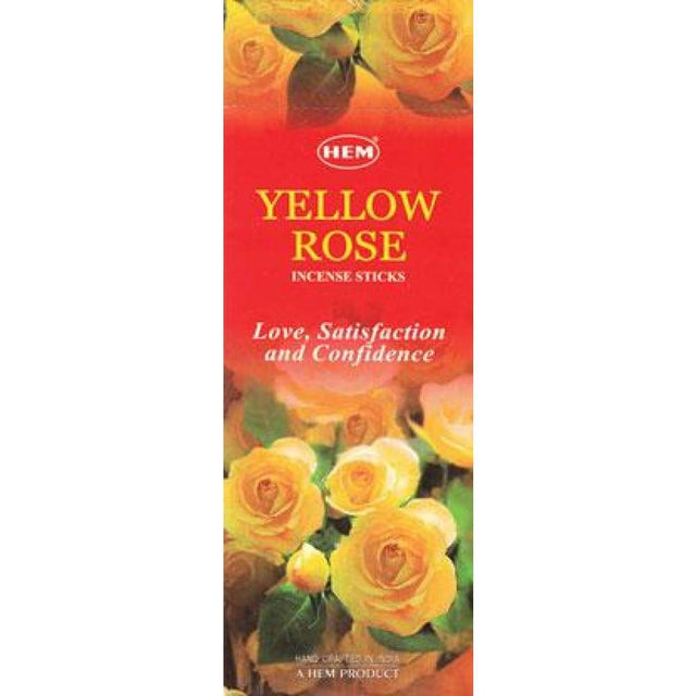 Yellow Rose HEM Incense Stick 20 Pack - Magick Magick.com