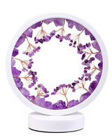 8" Round Dimmable Gemstone Lamp - Amethyst