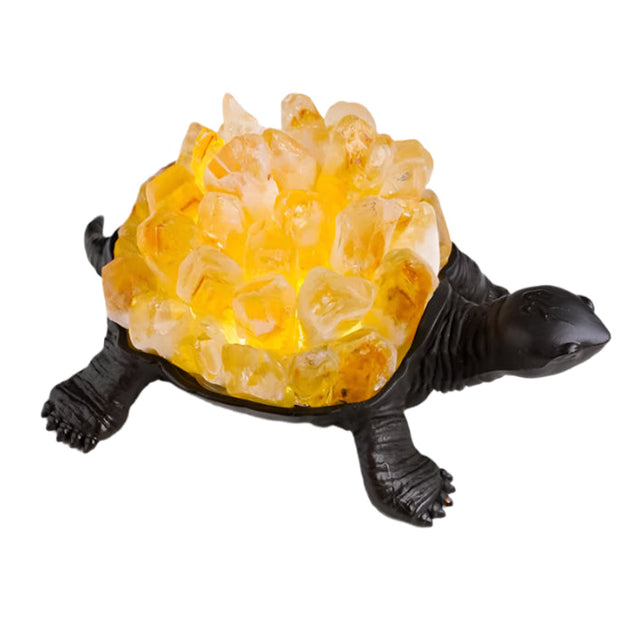 4.5" LED Turtle Crystal Night Light - Citrine