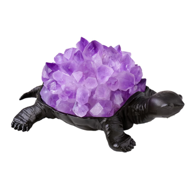 4.5" LED Turtle Crystal Night Light - Amethyst