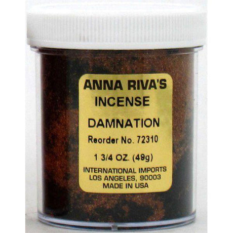 1 3/4 oz Anna Riva Incense Powder - Damnation - Magick Magick.com