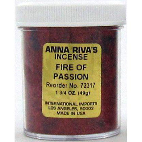1 3/4 oz Anna Riva Incense Powder - Fire of Passion - Magick Magick.com