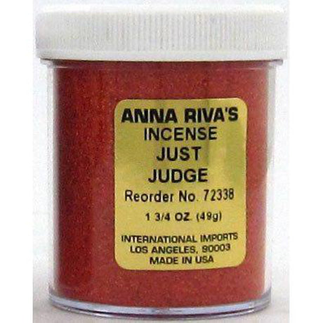 1 3/4 oz Anna Riva Incense Powder - Just Judge - Magick Magick.com