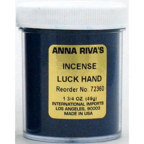 1 3/4 oz Anna Riva Incense Powder - Lucky Hand - Magick Magick.com
