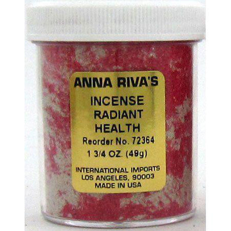 1 3/4 oz Anna Riva Incense Powder - Radiant Health - Magick Magick.com
