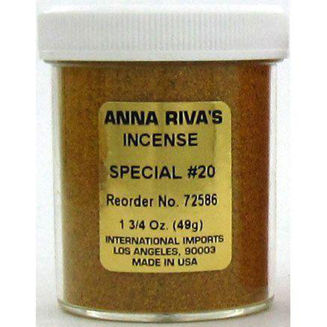 1 3/4 oz Anna Riva Incense Powder - Special #20 - Magick Magick.com