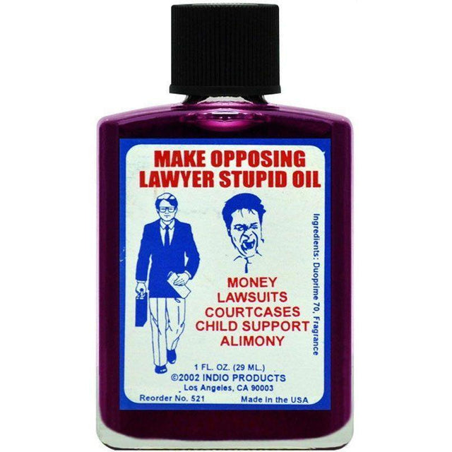 1 oz Make Opposing Lawyer Stupid Oil - Magick Magick.com