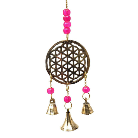 10" Flower of Life Brass Wind Chime - Magick Magick.com