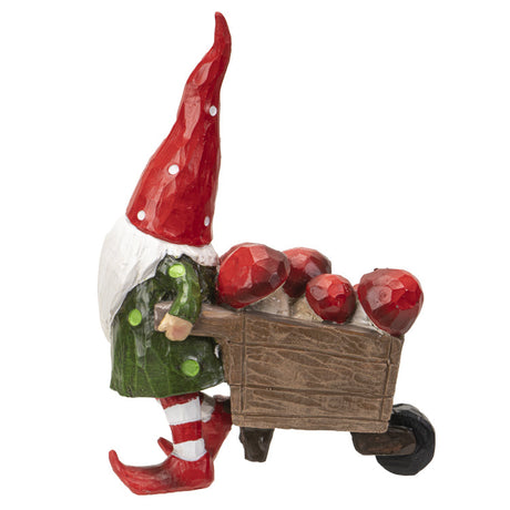 10" Gnome Statue - Gnome Going to the Mushroom Farm - Magick Magick.com