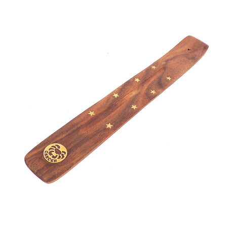 10" Wood Incense Holder - Astrology - Cancer - Magick Magick.com