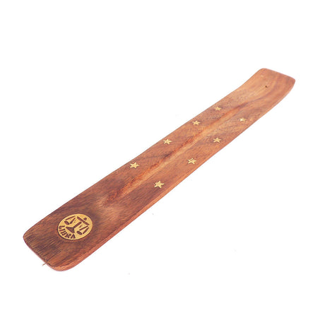 10" Wood Incense Holder - Astrology - Libra - Magick Magick.com