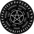 10" Wooden Pendulum Board - Pentacle - Black - Magick Magick.com