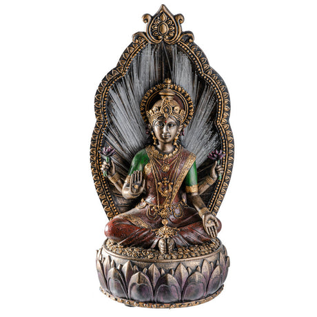 10.25" Hindu Statue - Lakshmi Fiber Optic - Magick Magick.com