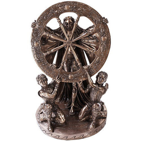 10.5" Cosmic Moon Goddess Arianrhod Statue in Bronze - Magick Magick.com