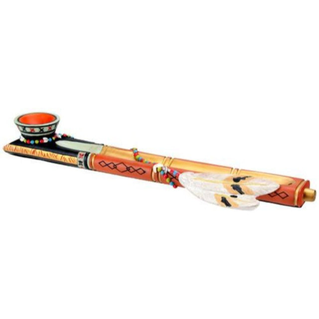 10.5" Peace Pipe Stick Incense Burner - Magick Magick.com