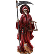 10.5" Santa Muerte Skeleton Statue - Red - Magick Magick.com