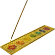 10.75" Aluminum Wide Incense Holder - 7 Chakras - Gold - Magick Magick.com