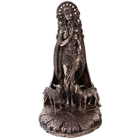 10.75" Celtic Goddess Brigid Statue in Bronze - Magick Magick.com