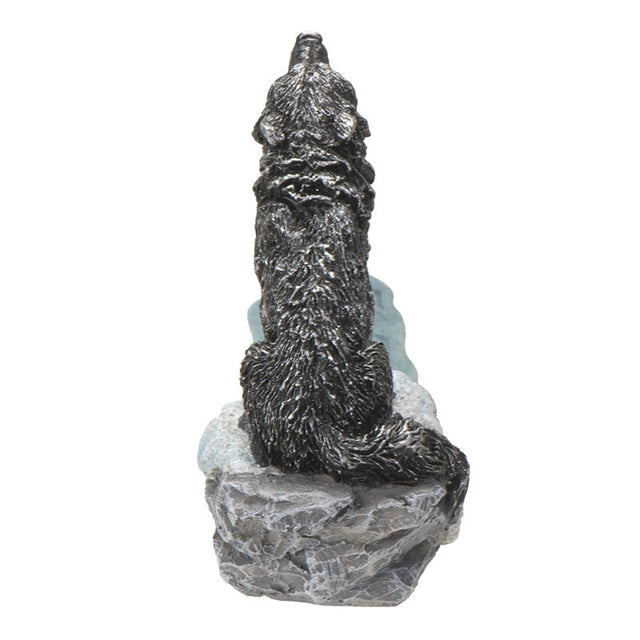 10.8" Grey Wolf Stick Incense Burner - Magick Magick.com