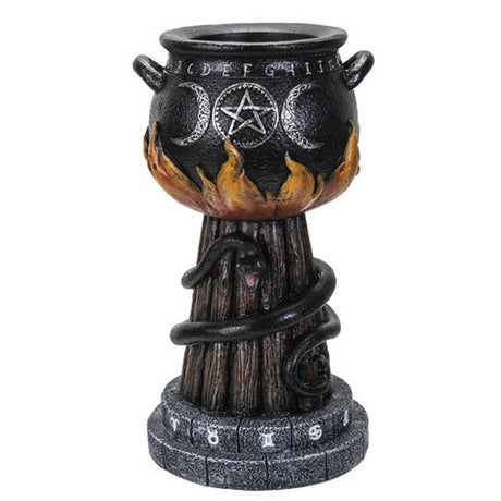 10.9" Triple Moon Cauldron Votive Candle Holder - Magick Magick.com