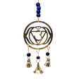 11" Blue Chakra (Third Eye Chakra) Brass Wind Chime - Magick Magick.com