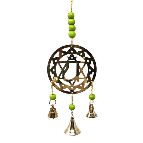 11" Green Chakra (Heart Chakra) Brass Wind Chime - Magick Magick.com