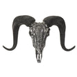 11.6" Carved Resin Cow Skull in Silver - Magick Magick.com