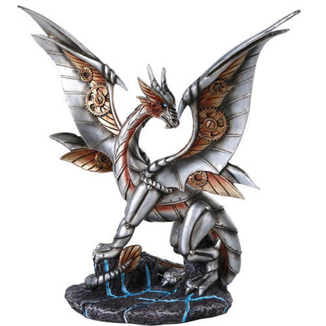 11.75" Steampunk Dragon Statue - Magick Magick.com