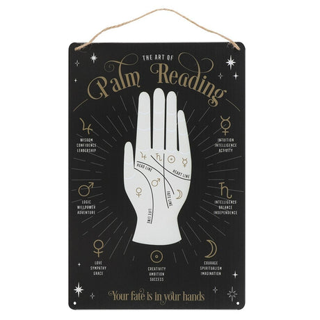 11.8" Palm Reading Fate in Your Hand Metal Sign Wall Decor - Magick Magick.com